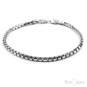 Square Sterling Silver 925 Men's Bracelet