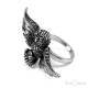 Owl and Crystals Ring