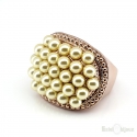 Pearls Gold Plated Ring