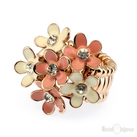 Flowers and Crystals Elastic Ring