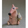 Figurina in ceramica Volpe e Galline