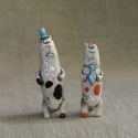 Business Cats Figurine Ceramic