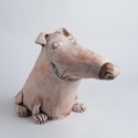 Big Dog Figurine Ceramic