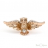 Owl and Crystals Ring