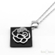 Rose in Black Necklace