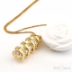 Big Swarovski Crystal Gold Plated Necklace