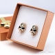 Skull and Strass Stud Earrings