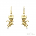 Kittens Gold Plated Earrings