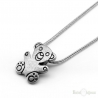 Teddy Bear Silver Color Necklace