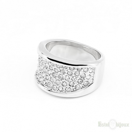 Pavé Crystals Wide Ring