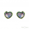 Orecchini Cuore Uncinetto e Decoupage