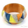 Multicolor Wood Rigid Bracelet