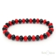 Bracciale Elastico Nero e Rossa