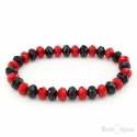 Bracciale Elastico Nero e Rosso