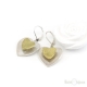 Double Heart Leverback Earrings