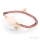 Bracciale Elastico Cristalli e Quarzo Rosa