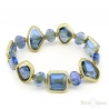 Bracciale Elastico Cristalli Blu