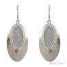 Oval Micro Pave Pendant Earrings