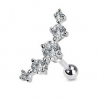 Curva 5 Gemme Trago/Cartilagine Piercing Perno