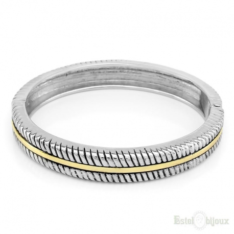 Silver Tone Rigid Bracelet