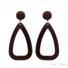 Orecchini Goccia Marrone in Acrilico