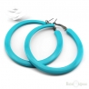 Blue Hoop Plastic Earrings
