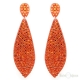 Pavé Crystals Orange Drop Earrings