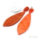 Pavé Crystals Orange Drop Earrings