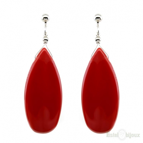 Red Drop Earrings