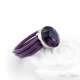 Purple Crystal Leather Ring