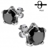 Black CZ Eagle Claw Stud Earring