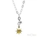 Sun and Star Silver Necklace