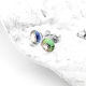 Multicolor Swarovski Stud Silver Earrings