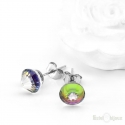 Multicolor Swarovski Stud Silver Earrings