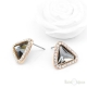 Triangle Strass Gold Plated Stud Earrings