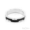 Black IP CZ Stainless Steel Ring