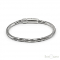 Snake Silver Metal Men Bracelet