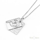 Initial Letter Silver Necklace