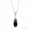 Collana Goccia Nera e Punto Luce in Argento 925