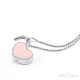 Heart Pink Lock Silver Necklace