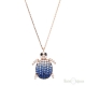 Turtle and Strass Silver Necklace