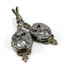 Earrings - Clockwork on Brass Filigree - Bulova Movement