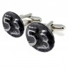 Railroad Date Nail Cuff Links - SILVER Plated - Custom Year